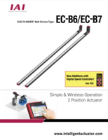 IAI EC-B CATALOG EC-B6/EC-B7 SERIES: ELECYLINDER BELT DRIVEN TYPE WITH SIMPLE AND WIRELESS OPERATIONS